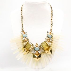 Unique Beaded Chunky Fringe Statement Necklace
